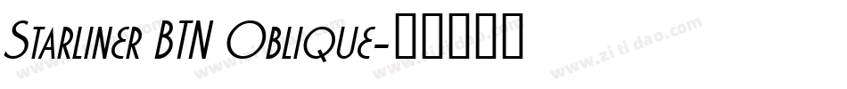 Starliner BTN Oblique字体转换